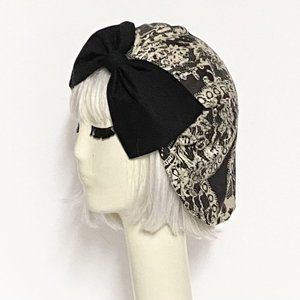 Lace turban hat bow